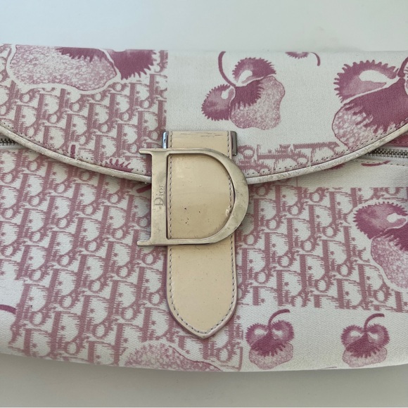 DIOR Pink Cherry Blossom Shoulder Bag / DIOR Pink Floral Shoulder Bag - Picture 4 of 12